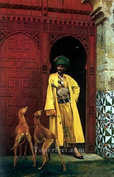  Griego Pintura Art%C3%ADstica - Un árabe y su perro Orientalismo árabe griego Jean Leon Gerome